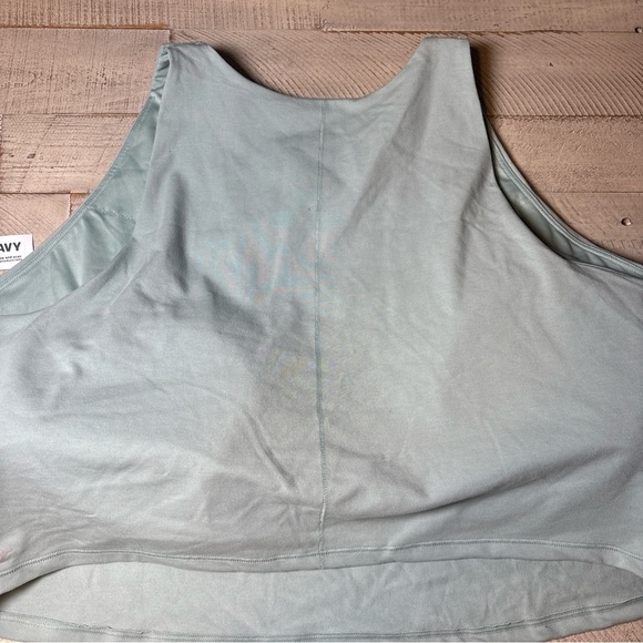 Old Navy Active Powerchill Light Support Padded Bra Go Dry Sage Green 4X - Picture 13 of 13